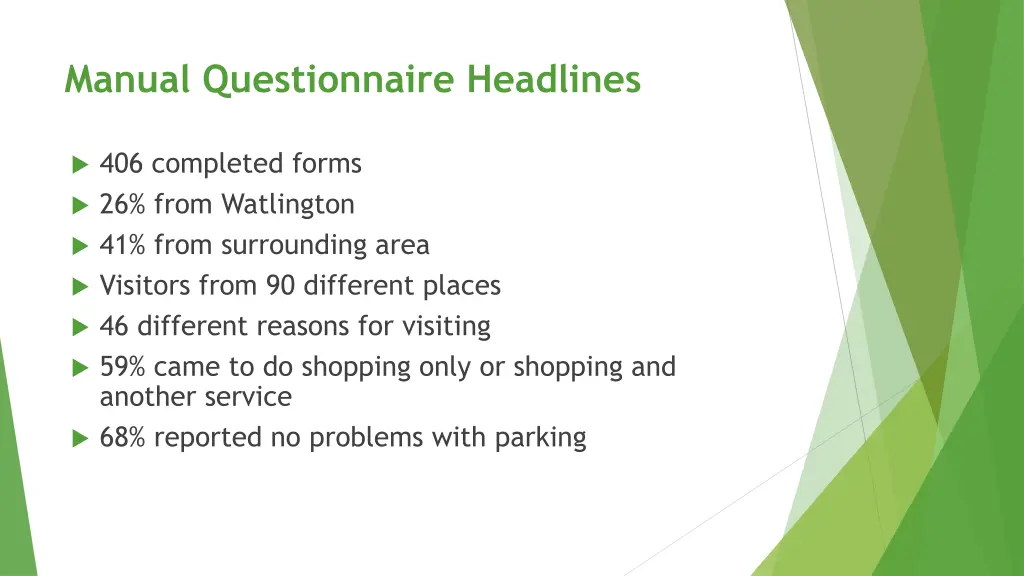 manual questionnaire headlines
