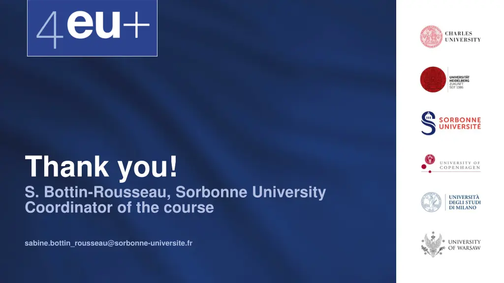 thank you s bottin rousseau sorbonne university