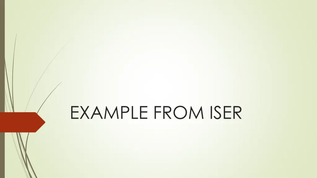 example from iser