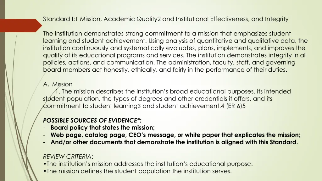 standard i 1 mission academic quality2