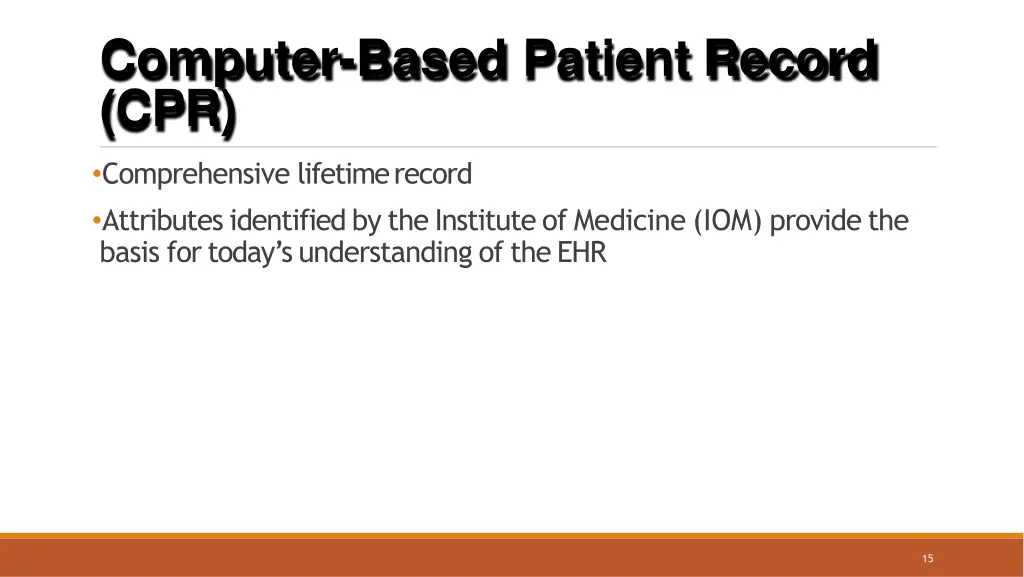 computer based patient record cpr