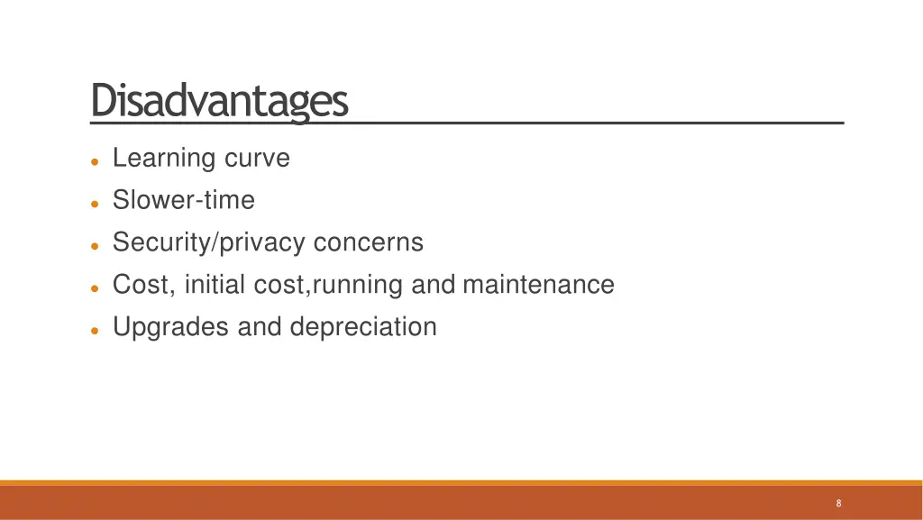 disadvantages