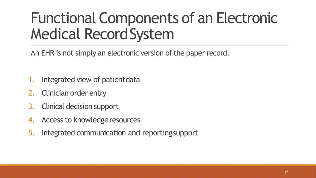 functionalcomponentsofanelectronic medical