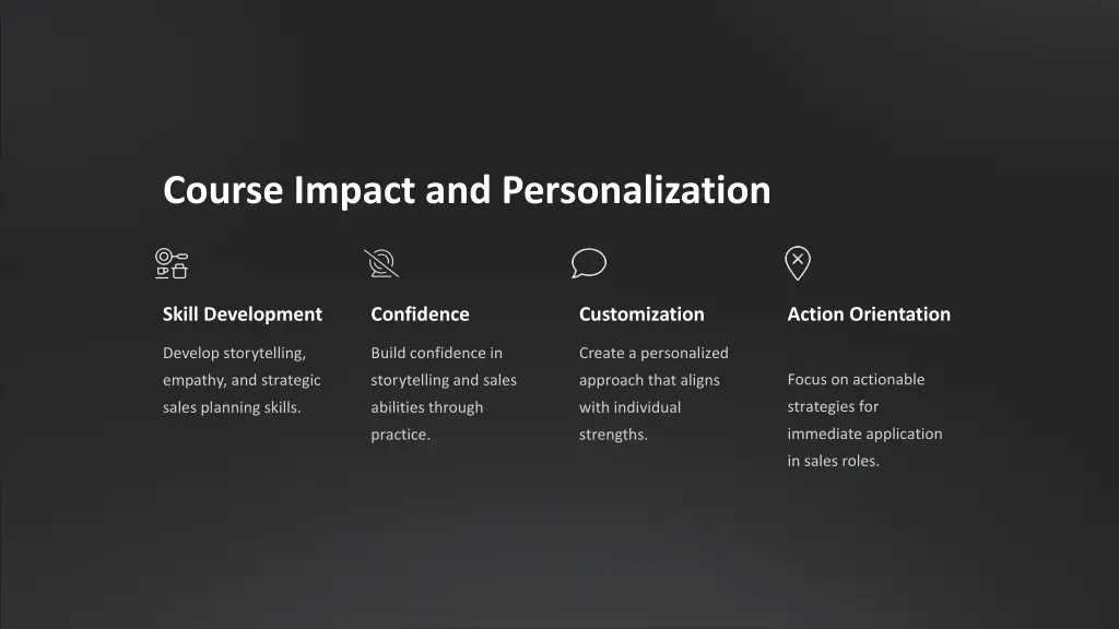 course impact and personalization