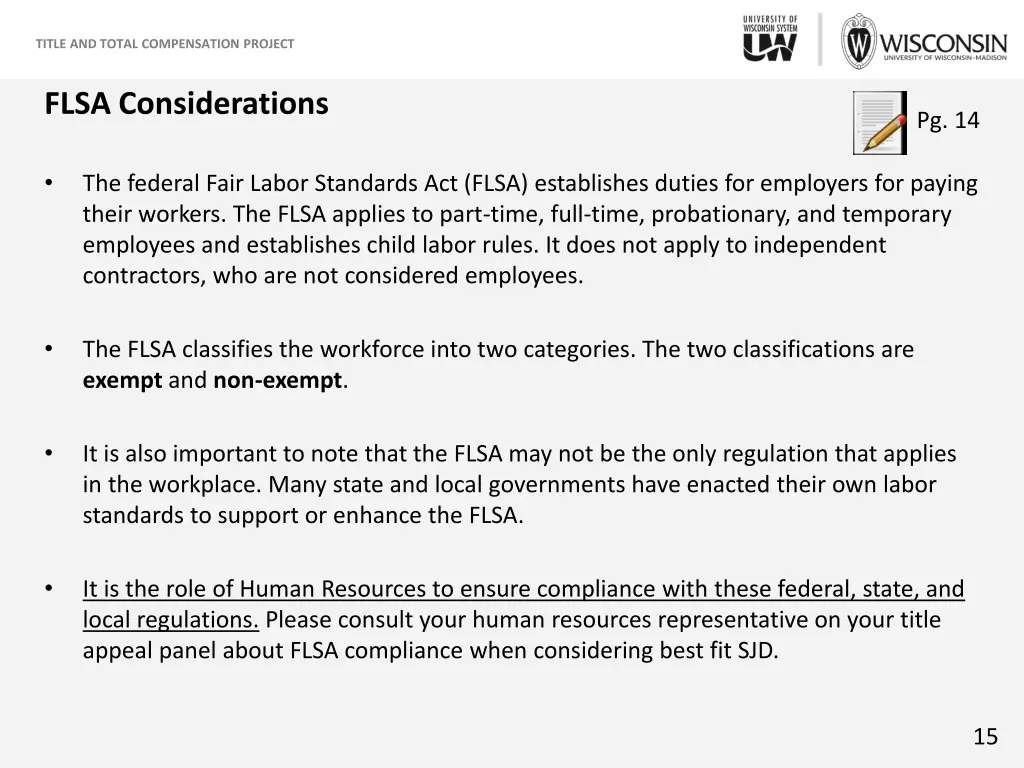 title and total compensation project 13