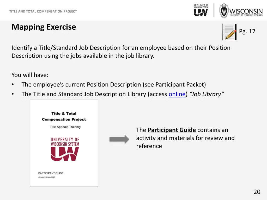 title and total compensation project 18