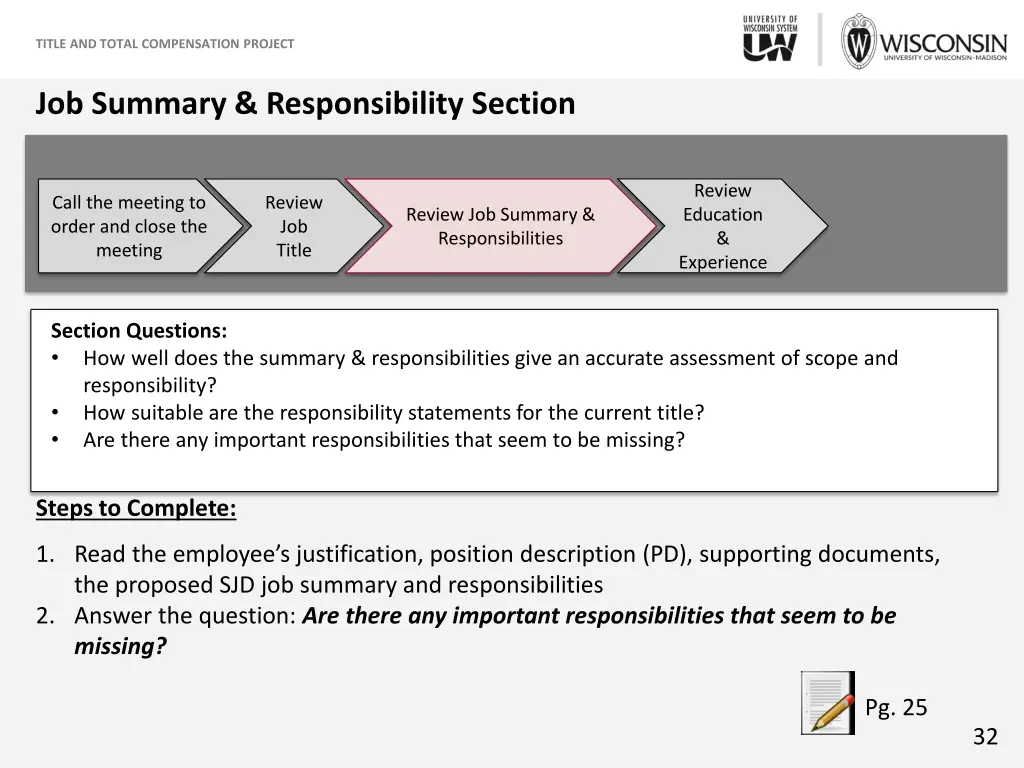 title and total compensation project 30
