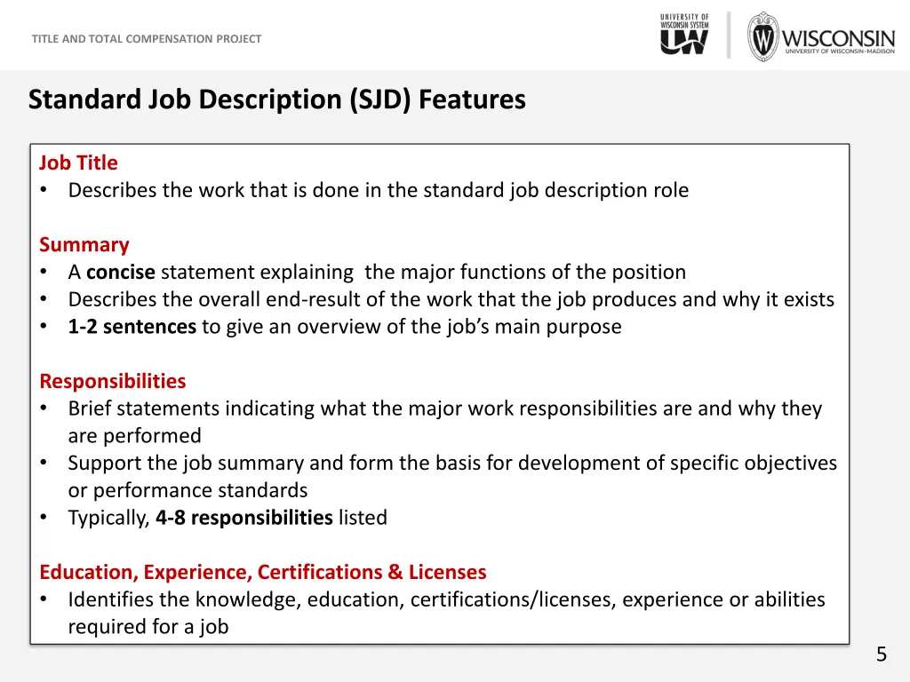 title and total compensation project 5