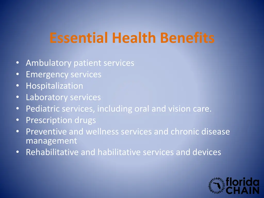 essential health benefits
