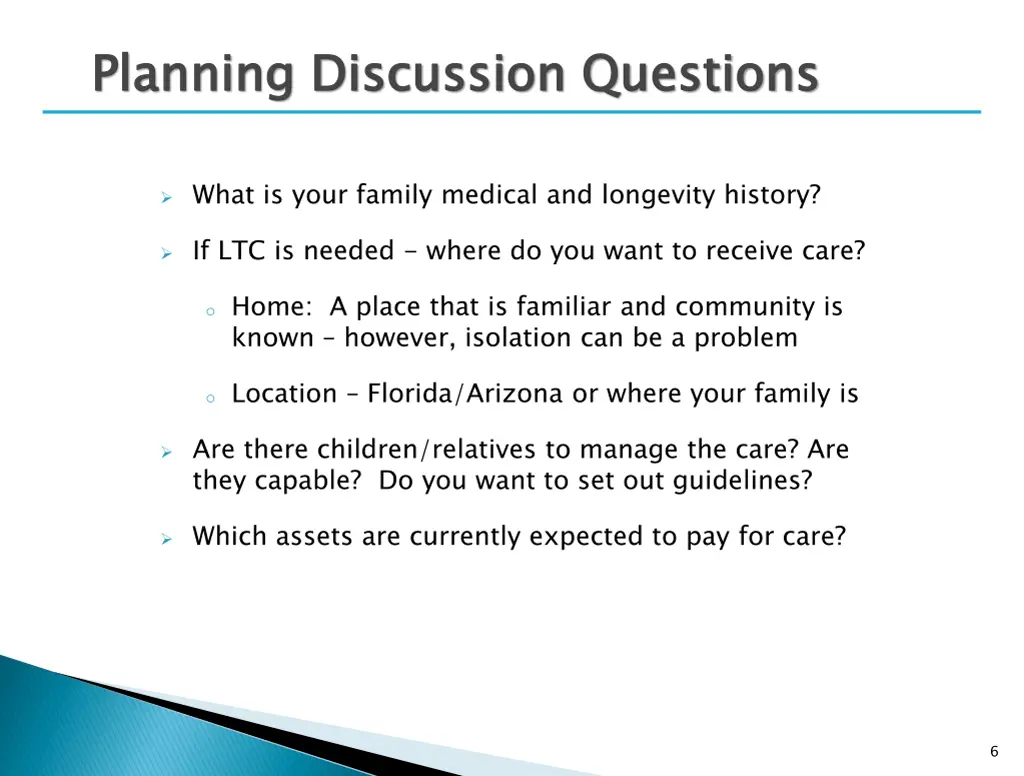 planning discussion questions