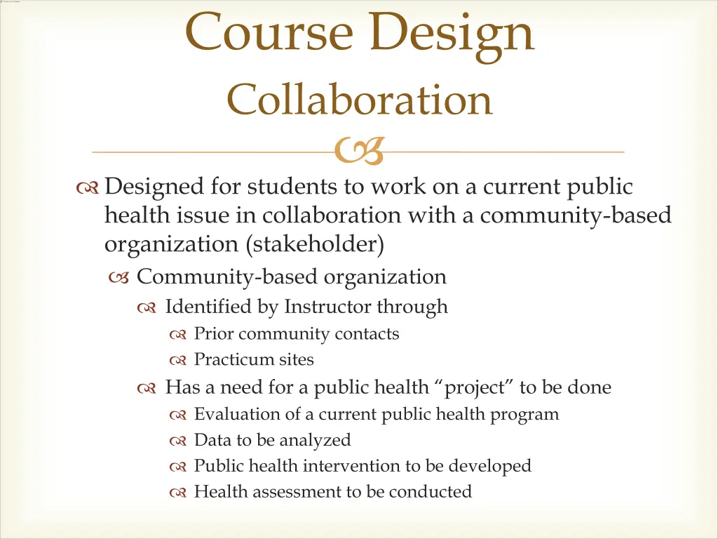 course design collaboration