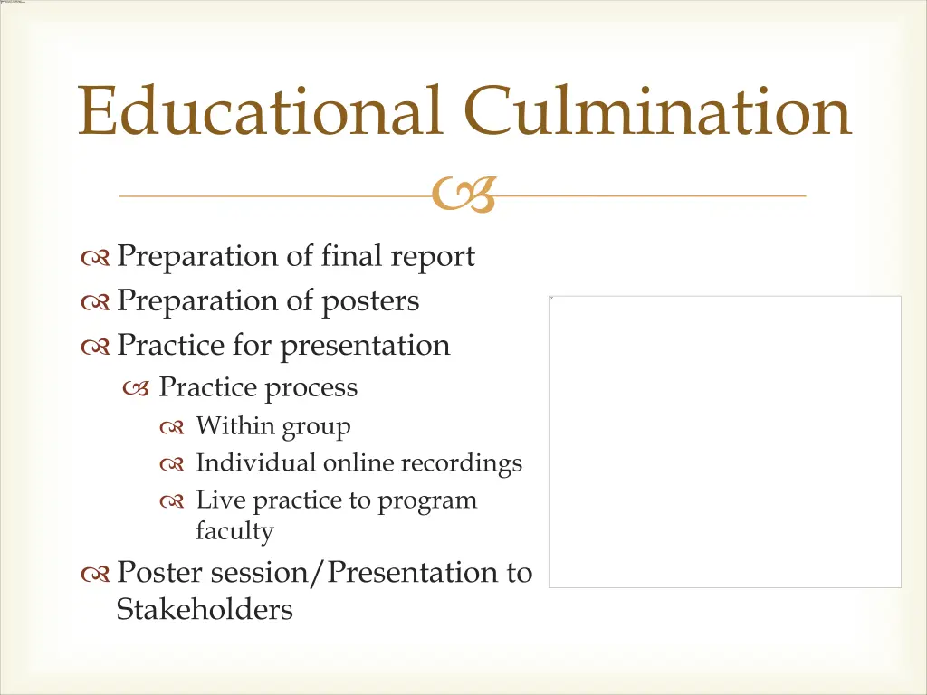 educational culmination