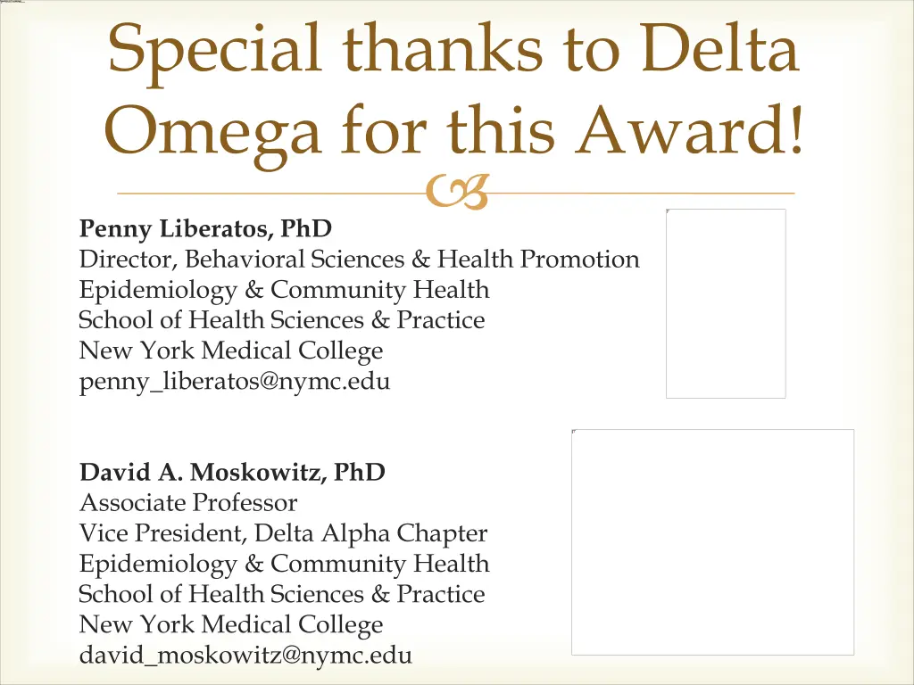special thanks to delta omega for this award