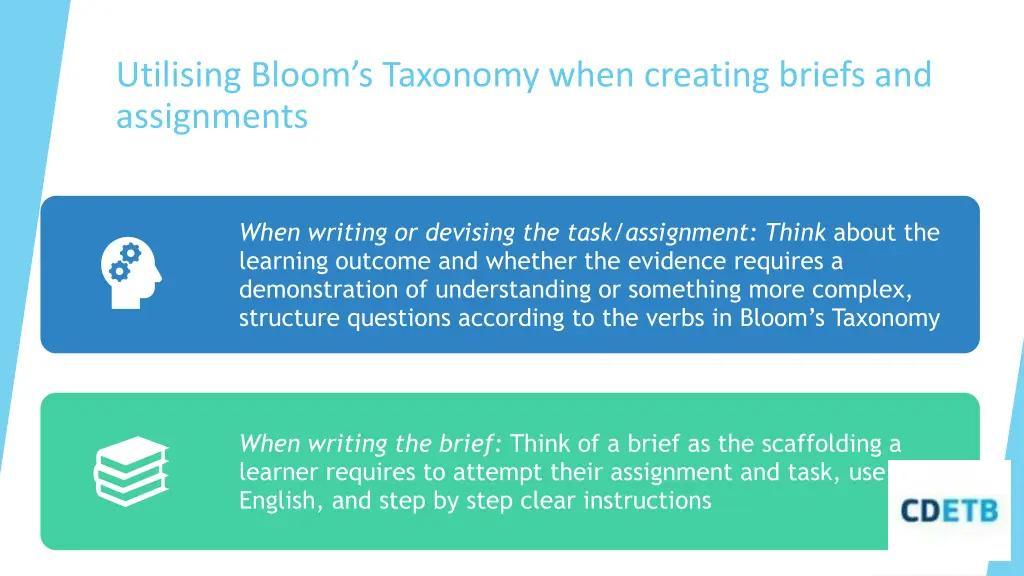 utilising bloom s taxonomy when creating briefs