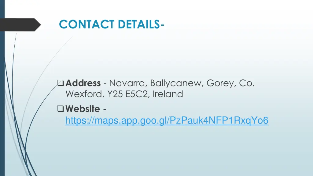 contact details