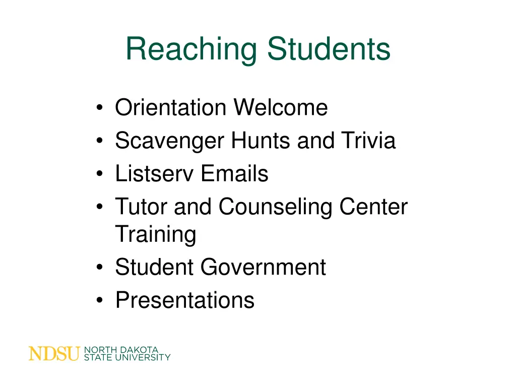 reaching students
