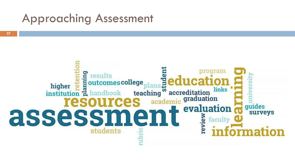 approaching assessment
