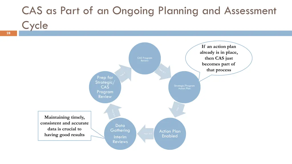 cas as part of an ongoing planning and assessment