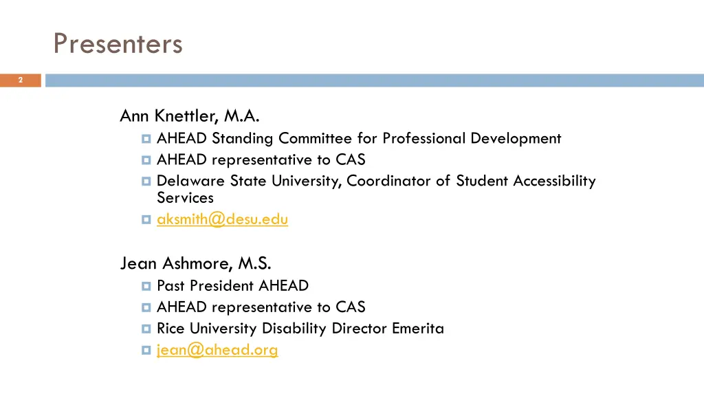 presenters