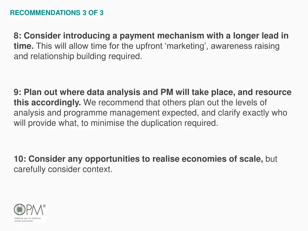 recommendations 3 of 3