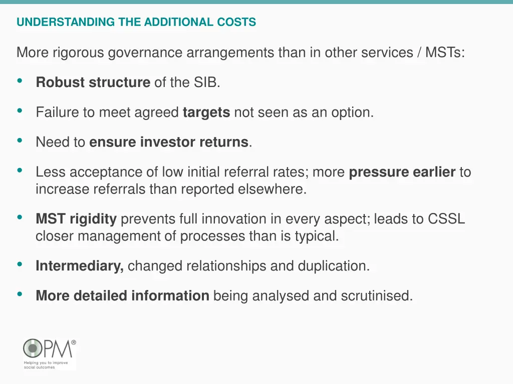 understanding the additional costs