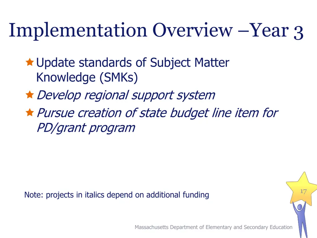 implementation overview year 3