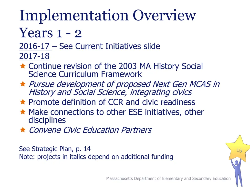 implementation overview years 1 2 2016