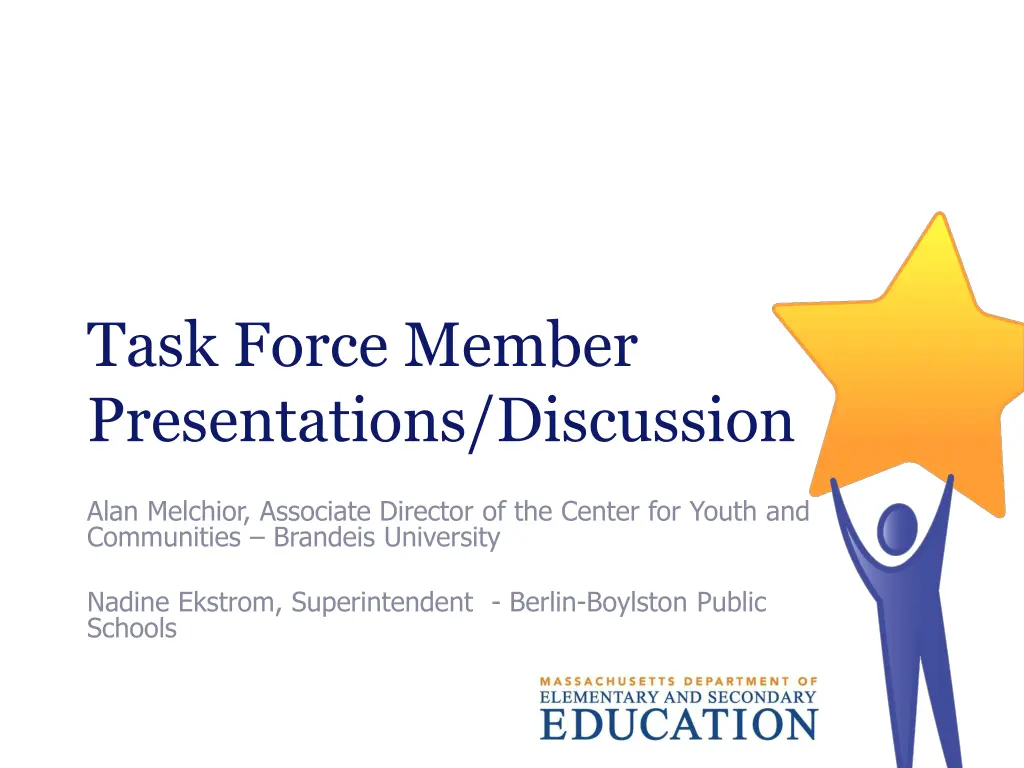 task force member presentations discussion
