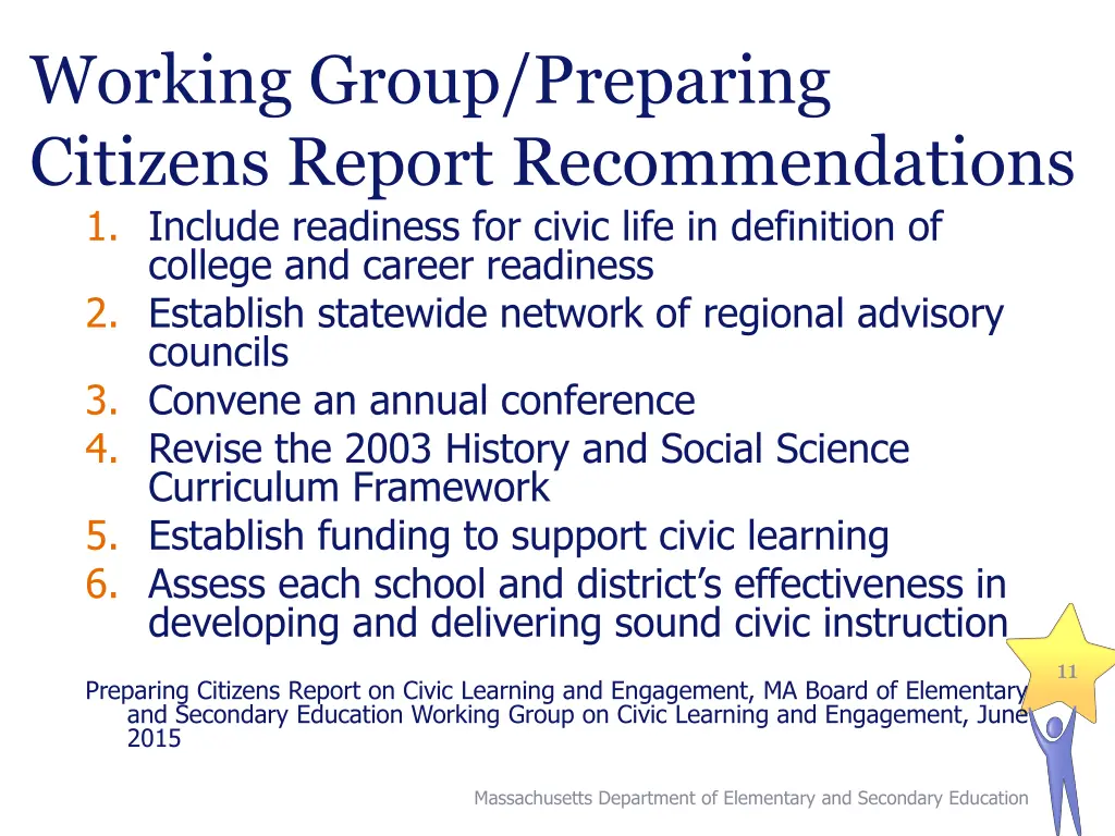 working group preparing citizens report