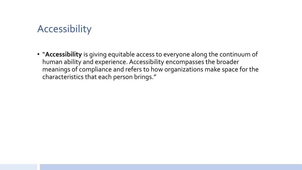 accessibility