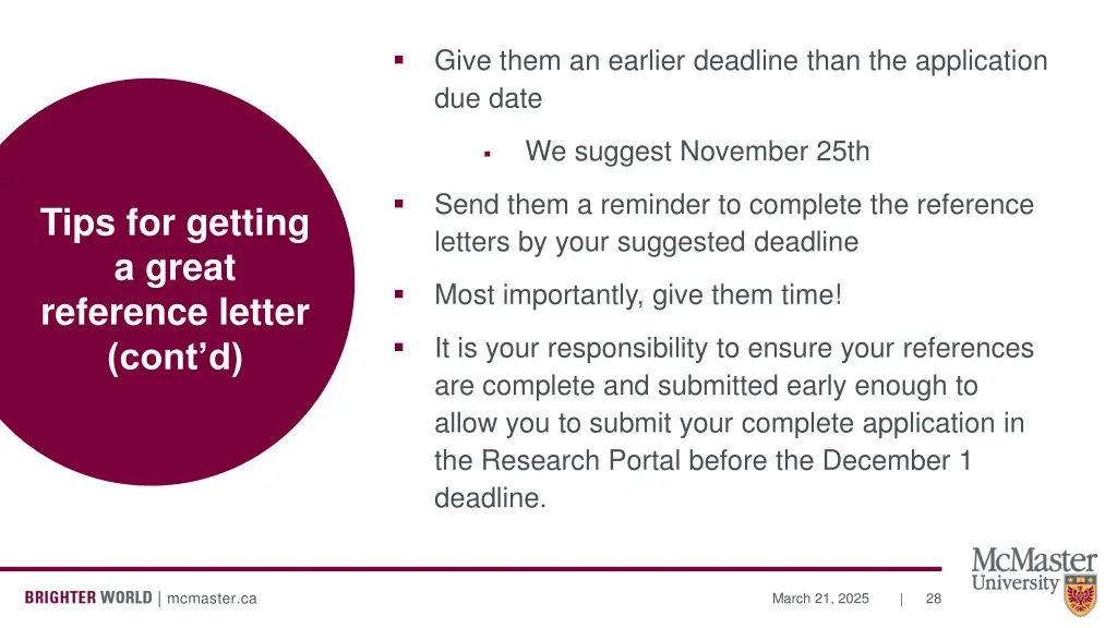 give them an earlier deadline than
