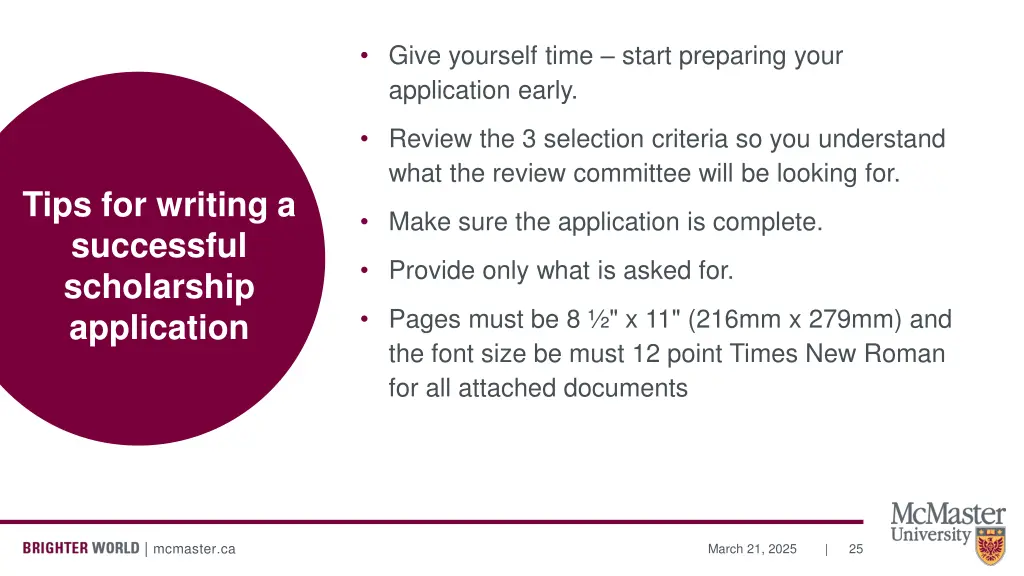 give yourself time start preparing your
