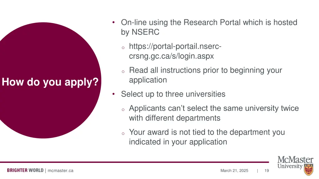 on line using the research portal which is hosted