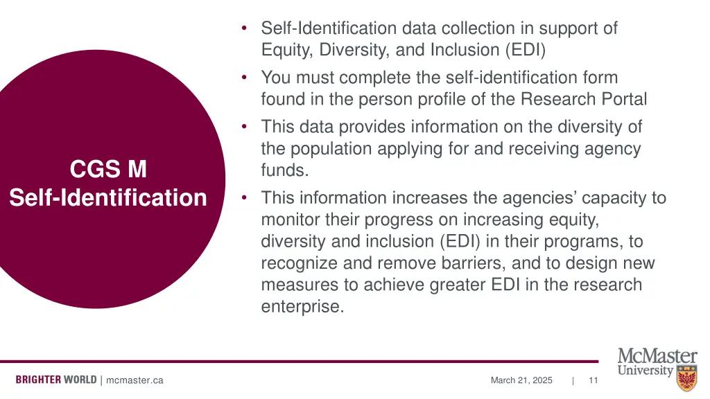 self identification data collection in support