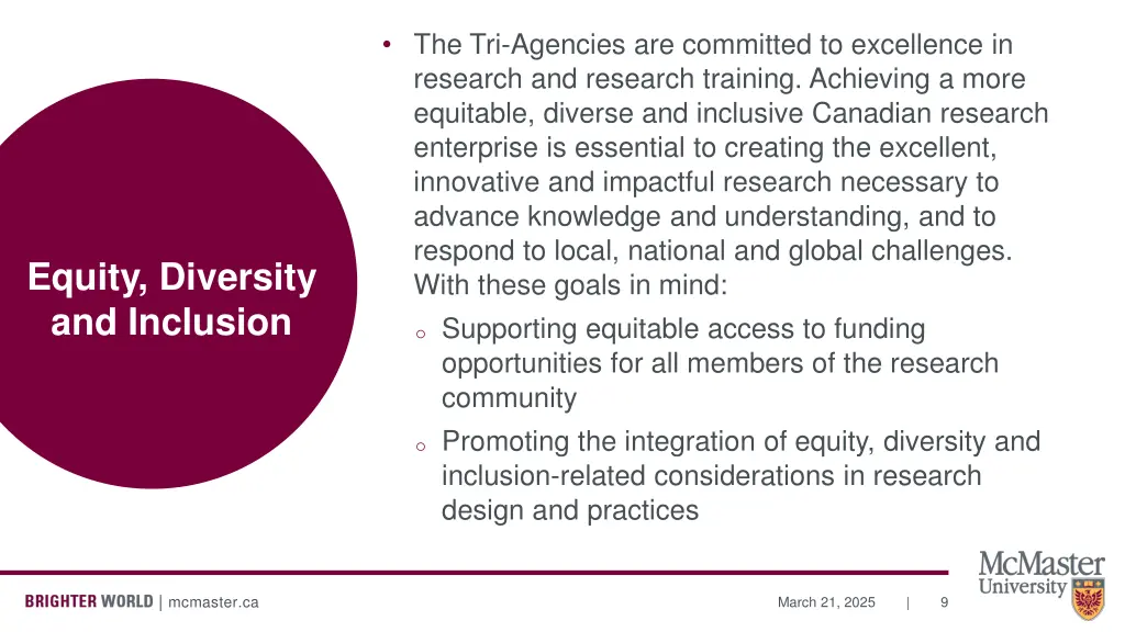 the tri agencies are committed to excellence
