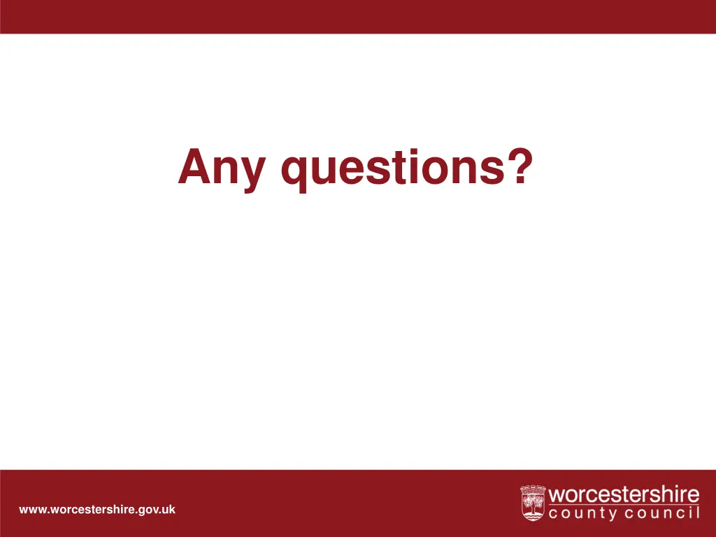 any questions