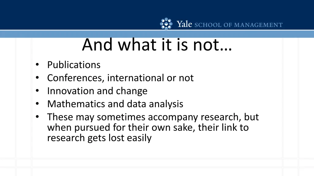 and what it is not publications conferences