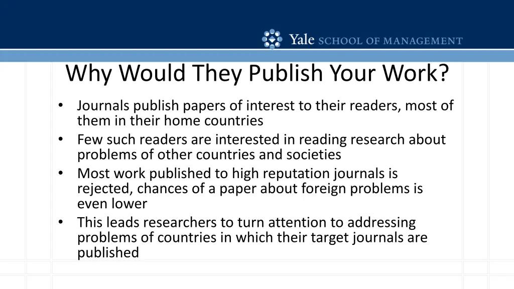 why would they publish your work