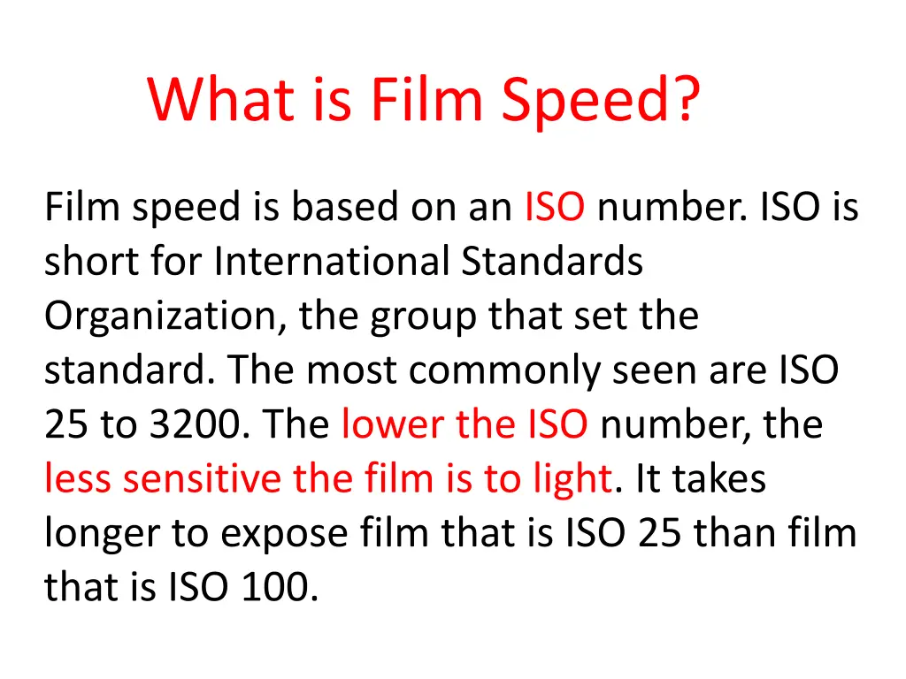 what is film speed