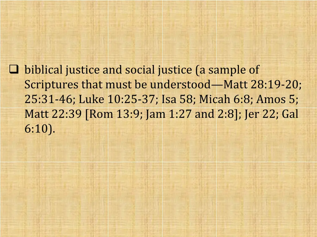 biblical justice and social justice a sample
