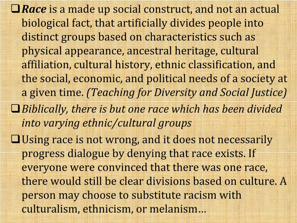 race is a made up social construct