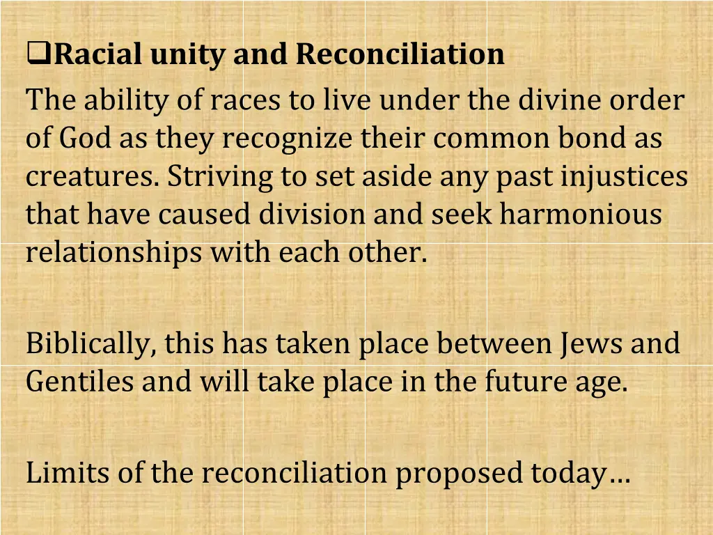 racial unity and reconciliation the ability