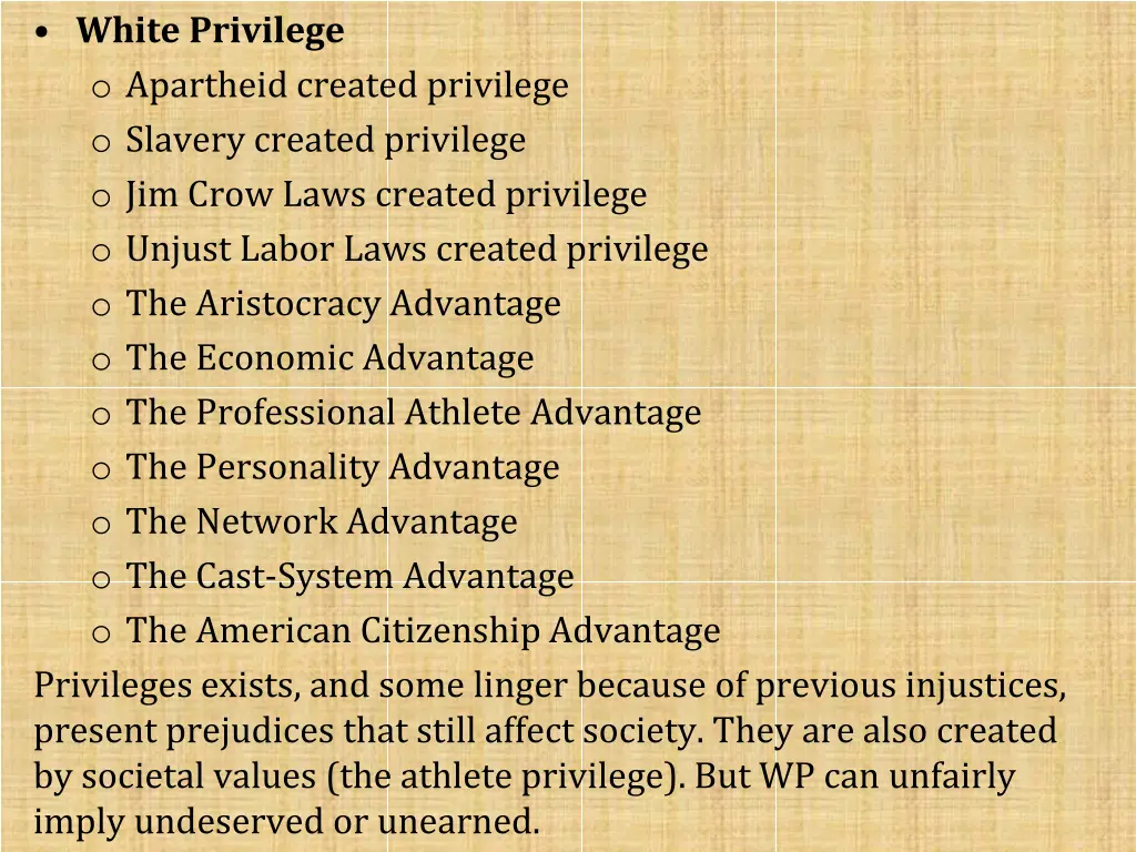 white privilege o apartheid created privilege