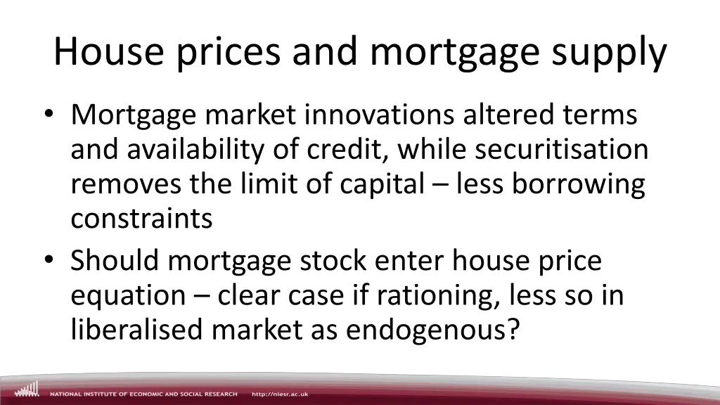 house prices and mortgage supply