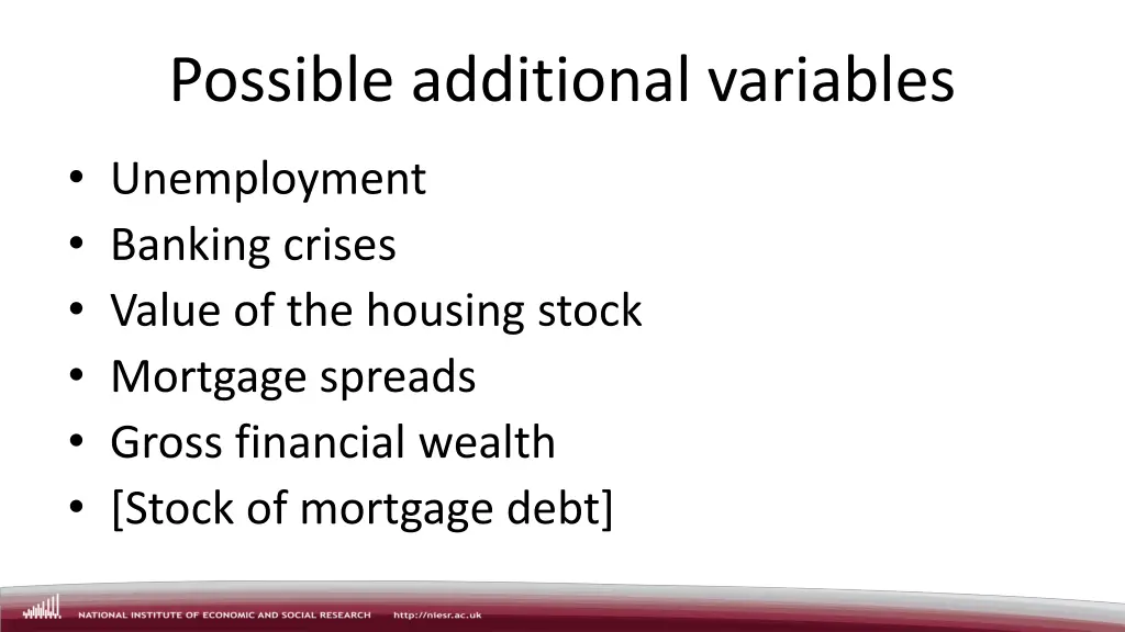 possible additional variables