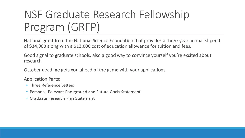 nsf graduate research fellowship program grfp