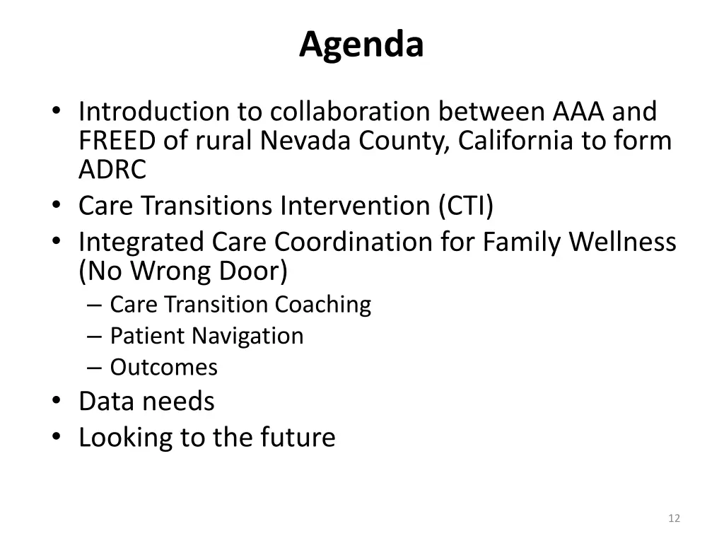 agenda