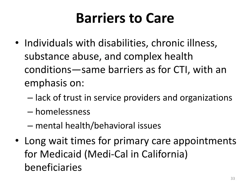 barriers to care 2