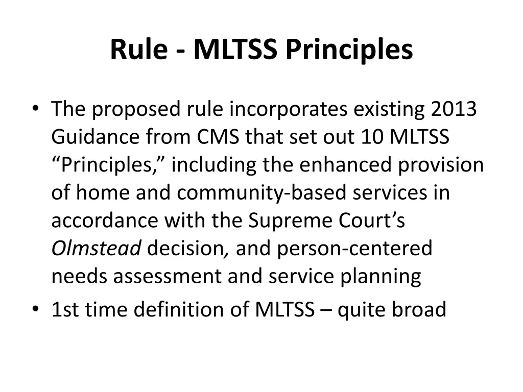 rule mltss principles