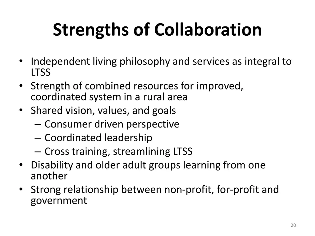 strengths of collaboration